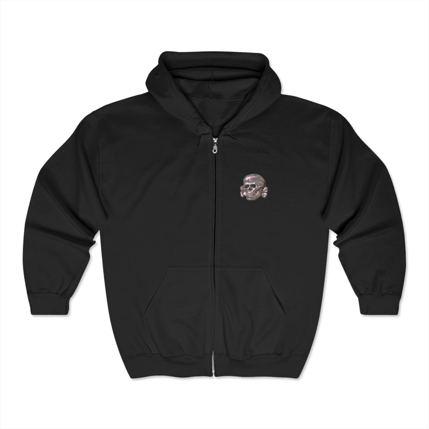 Skull Zip Hooded Sweatshirt